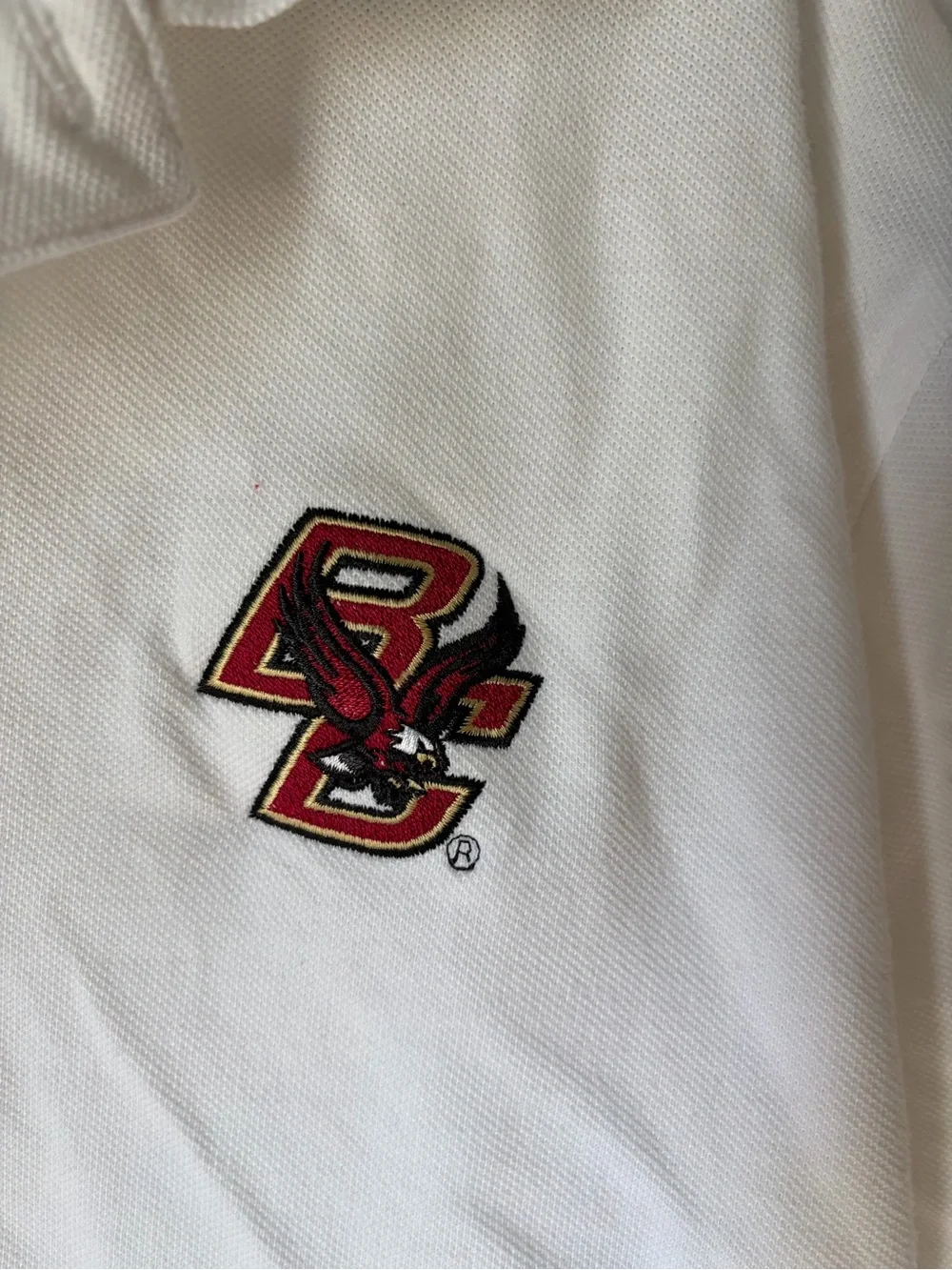 Boston college eagles BC ashworth men’s polo shirt size large white ncaa